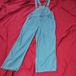 SHEIN Light Blue Denim Overalls Women's L Fashion Jeans